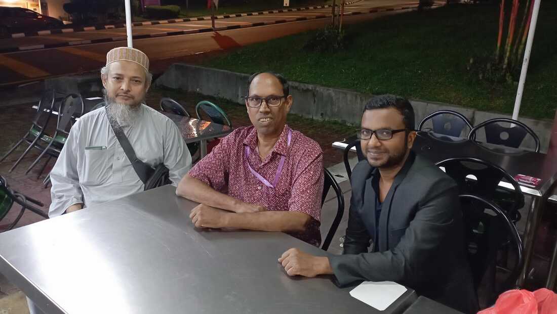 With Prof T Ramayah and Dr Asadullah at Universiti Sains Malaysia
