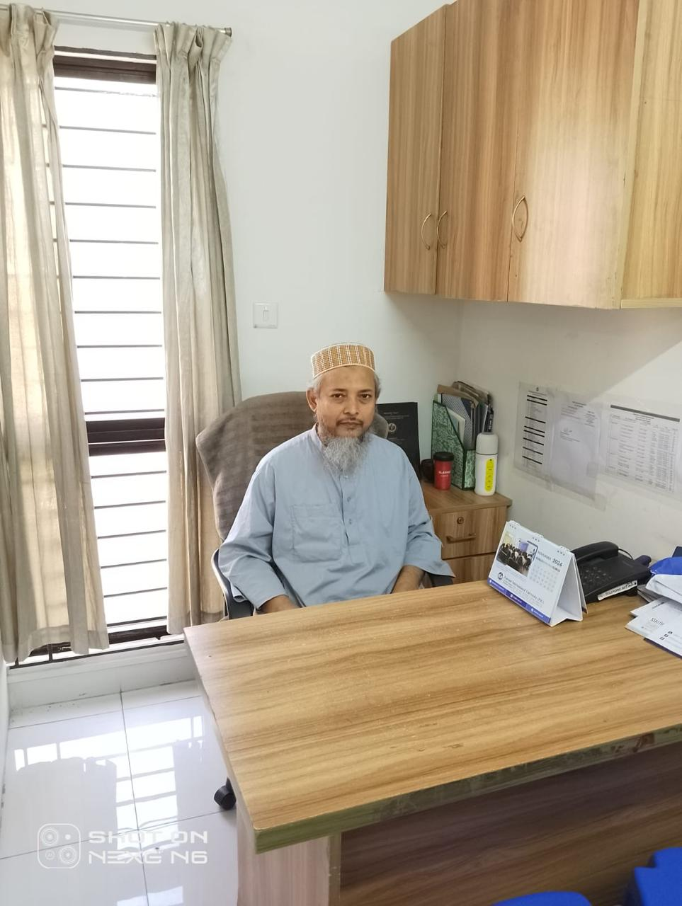 At the Editor-in-Chief office of the Journal of Fareast International University in Banani Dhaka