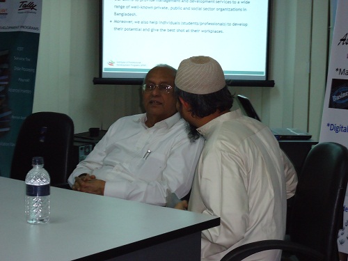 Academic consultation with Prof Md Muinuddin Khan regarding Learning Tally ERP 9 workshop