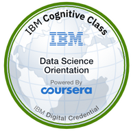 IBM Cognitive Class Data Science Orientation digital credential